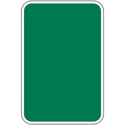 Blank Reflective Green Sign