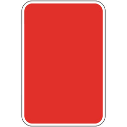 Blank Reflective Red Sign