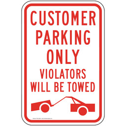 Customer Parking Sign With Symbol PKE-22085