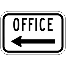 Office Sign With Left Arrow PKE-22340