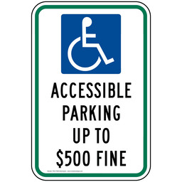 Portrait West Virginia Accessible Parking Reflective Sign With Symbol PKE-37585-WV
