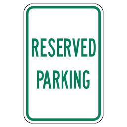 Reflective Reserved Parking Sign