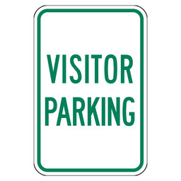 Reflective Visitor Parking Sign, 18x12 in. 80 mil Aluminum