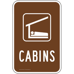 Cabins Sign for Recreation