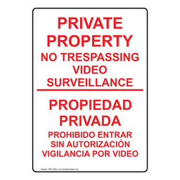 Private Property Video Surveillance Sign