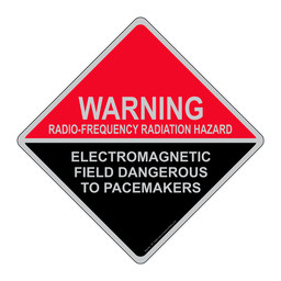 Warning Radio-Frequency Radiation Hazard Pacemakers Sign