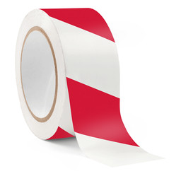 Red and White Striped Floor Marking Tape - 108 Ft.