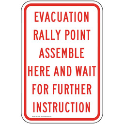 Evacuation Rally Point Sign for Emergency Response