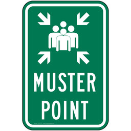 Muster Point Sign for Emergency Response