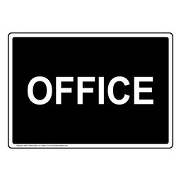 Black OFFICE Sign