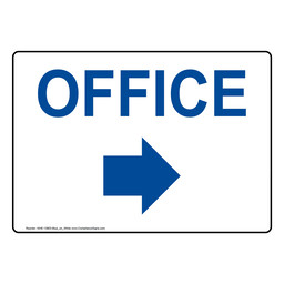 Office With Right Arrow Sign