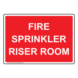 Fire Sprinkler Riser Room Sign NHE-16508