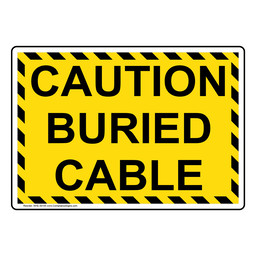 HIBUMFX Yellow Safety Warning Labels With Marking Rods - 2.4"x4" Buried Electric Line Below Signs, 4-Pack