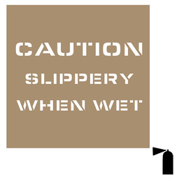 Caution Slippery When Wet Stencil NHE-19036