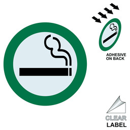 Smoking Permitted Symbol Label for No Smoking