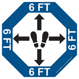 6 Ft Social Distance Label
