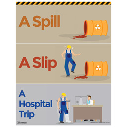 A Spill A Slip A Hospital Trip Poster, 22x17 in. Paper