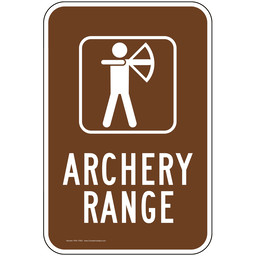 Archery Range Sign for Recreation