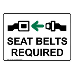 Seat Belts Must Be Worn in This Vehicle Sign Stickers,4x2 Inch,8 Pcs Per Pack Seat Belts Must Be Worn in This Vehicle Sign Stickers,4x2 Inch,8 Pcs Per Pack