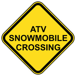 ATV Snowmobile Crossing Sign for Traffic Control NHE-17505