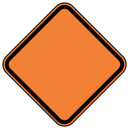 Solid Orange - No Wording Sign NHE-17543