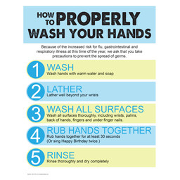 How To Properly Wash Your Hands Poster