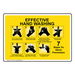 Effective Hand Washing Sign