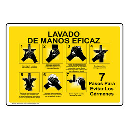 Effective Hand Washing Spanish Sign