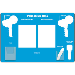 Blue Packaging Area Tools 5S Shadow Board