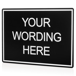 White-on-Black Custom Engraved Sign With Border