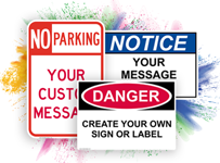 No Parking Custom Safety Signs and Labels