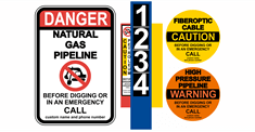 Pipeline and Utility signs and labels