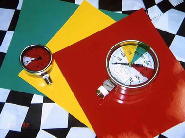 Brady gauge marking labels