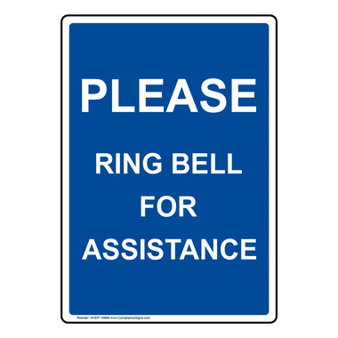 Vertical Sign Retail Please Ring Bell For Assistance