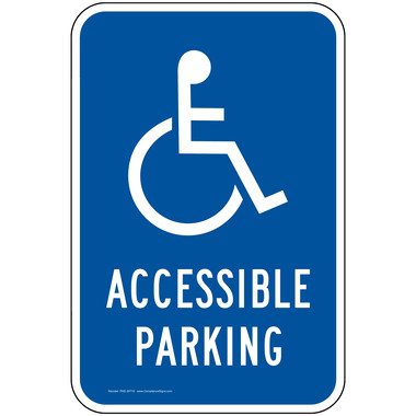 Handicap Signs For Parking Lot 4-Pack Reserved Handicap Parking Signs - 18x12 Inch Reflective Aluminum Signs With UV Protection No Reservations - View #3
