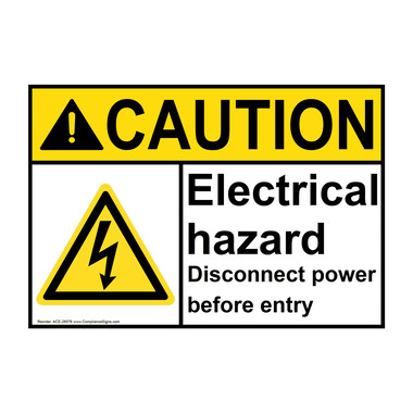 その他 Schwarzschild X Caution Sign - Electrical Hazard Disconnect - ANSI