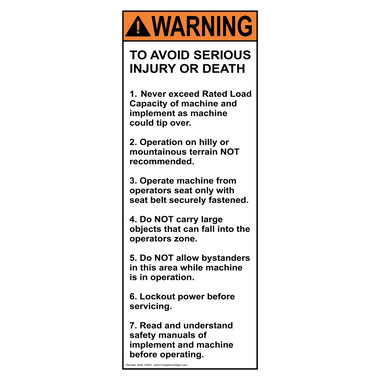 thumbnail image 2 of DANGER OF DEATH Warning Safety Decal - OSHA 3M Vinyl Sticker - Made In USA 2 of 3