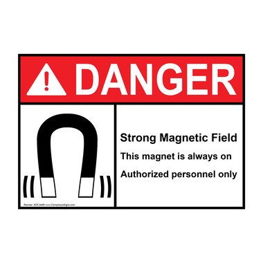 USA-Made 5x3.5 in Magnetic 4-Pack ANSI DANGER Flammable Sign with Symbol 