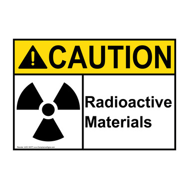 Radioactive Materials Made in the USA ANSI Caution Sign 