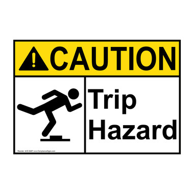 Caution Sign - Trip Hazard Sign - ANSI