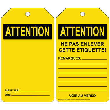 Tag in french store