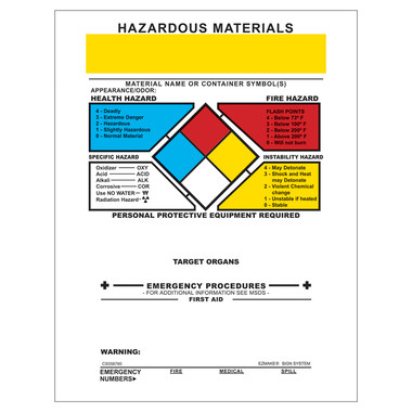 NFPA PPE Required EZMake Labels CS558780