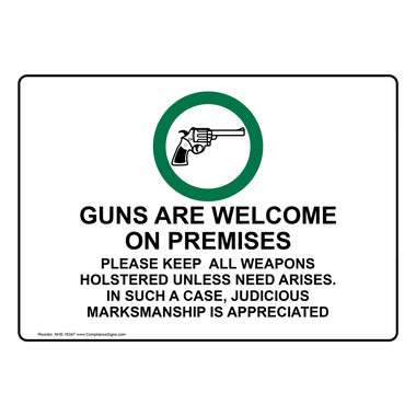 Sign Criminals Beware 14x10 in. Concealed Carry Permit Holders Welcome Here 