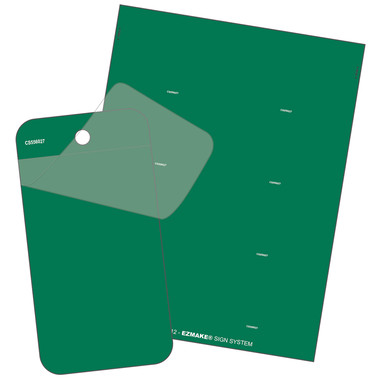EZMake Kit - Green Valve Tag Blank Media CS556027