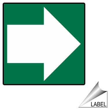 Permanent Outdoor Glossy Vinyl Arrow Decals - Customizable Size & Color, Waterproof