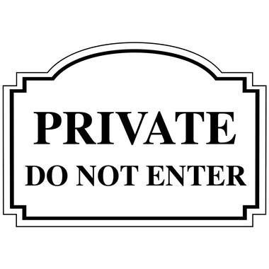 Cherry Grove Craft 'PRIVATE Please Do Not Enter' Wooden Sign – Customisable Privacy Sign, Made In UK