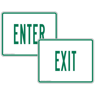 Enter / Exit Enter Sign - Enter Exit