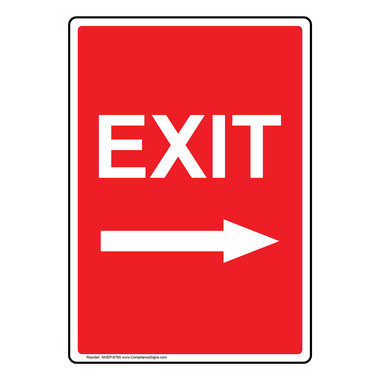 Vertical Sign - Exit - Exit [With Right Arrow]