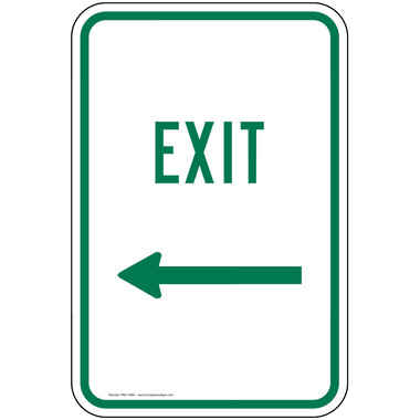Vertical Sign - Exit - Exit Left Sign