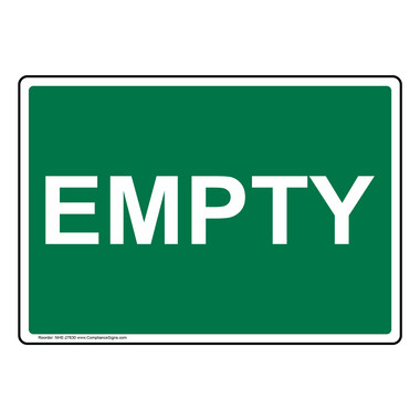 Industrial Notices Housekeeping Sign - Empty